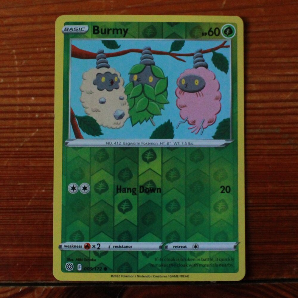 Pokemon "Burmy" Reverse Holo Trading/Playing Card